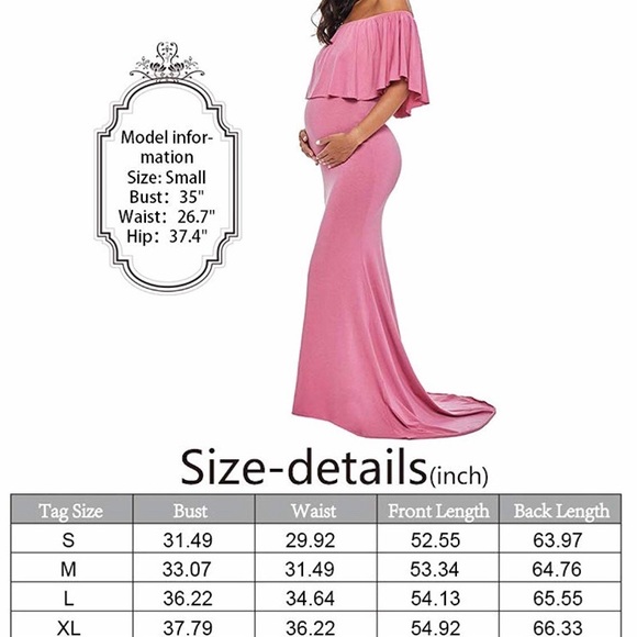 Pink Maternity Gown - Picture 2 of 4